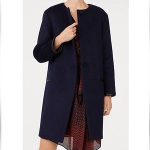 Collarless two button Wool coat Sz S - Club Monaco